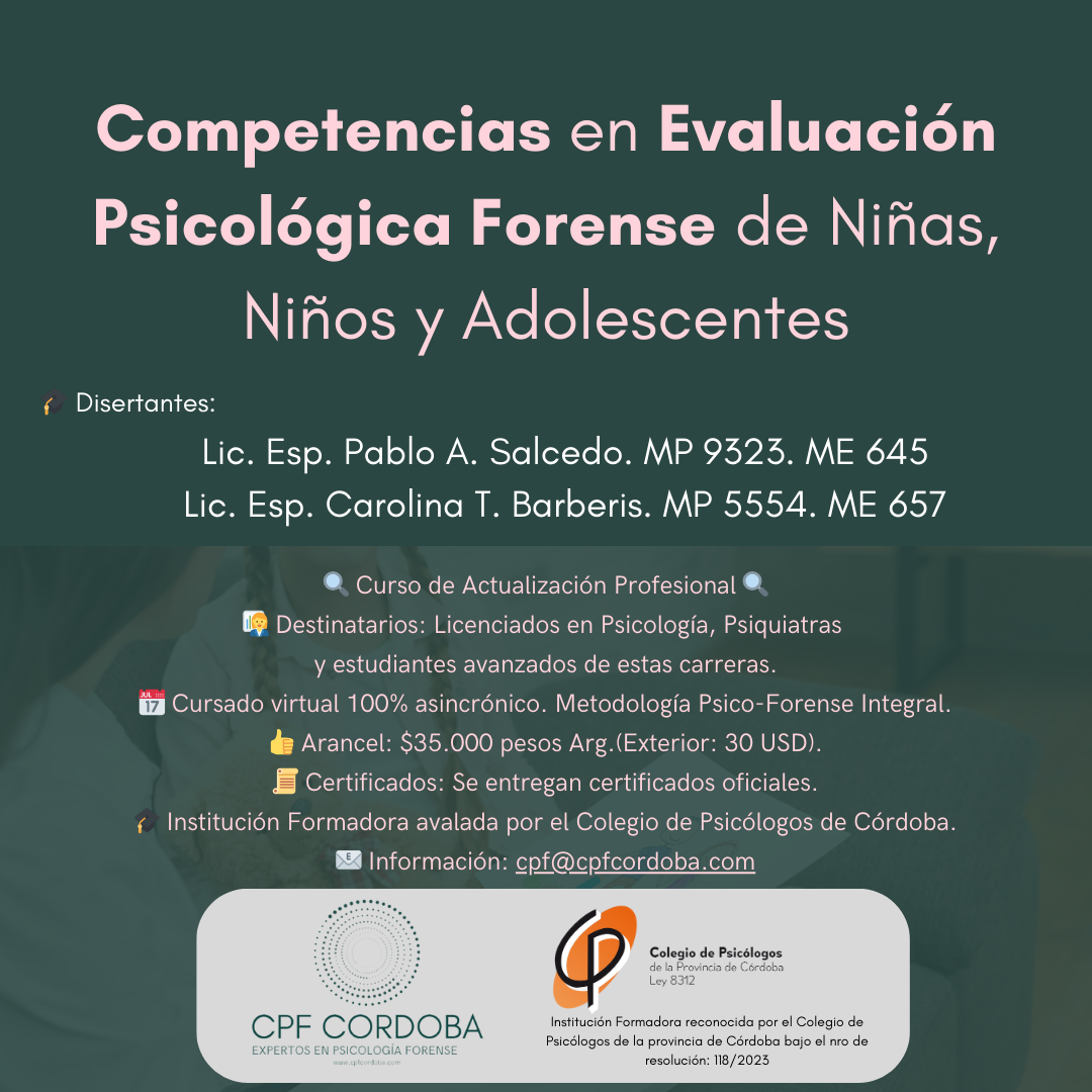 Competencias en Evaluación Psicológica Forense de NNYA