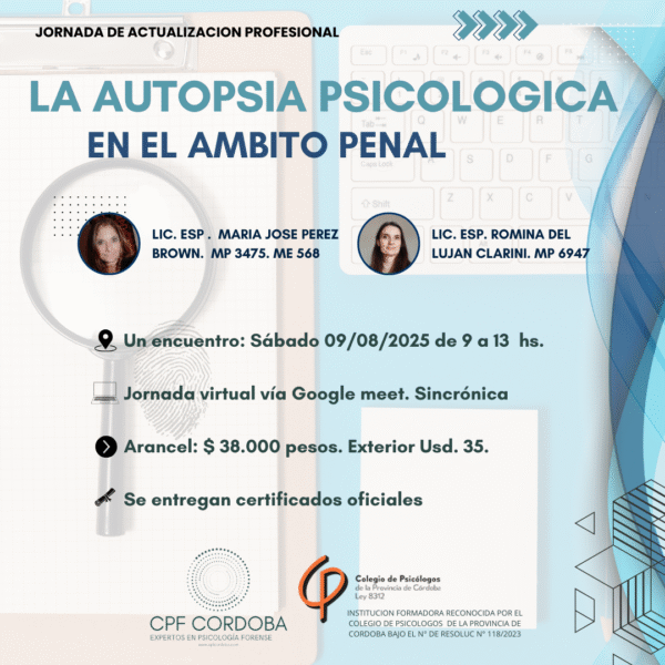 La autopsia psicológica en el ámbito penal.